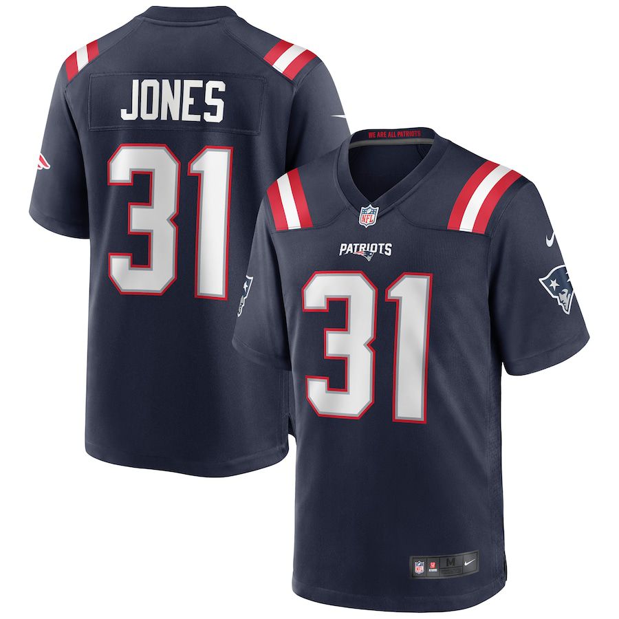 Men New England Patriots #31 Jonathan Jones Nike Navy Game Player NFL Jersey->new england patriots->NFL Jersey